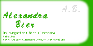 alexandra bier business card